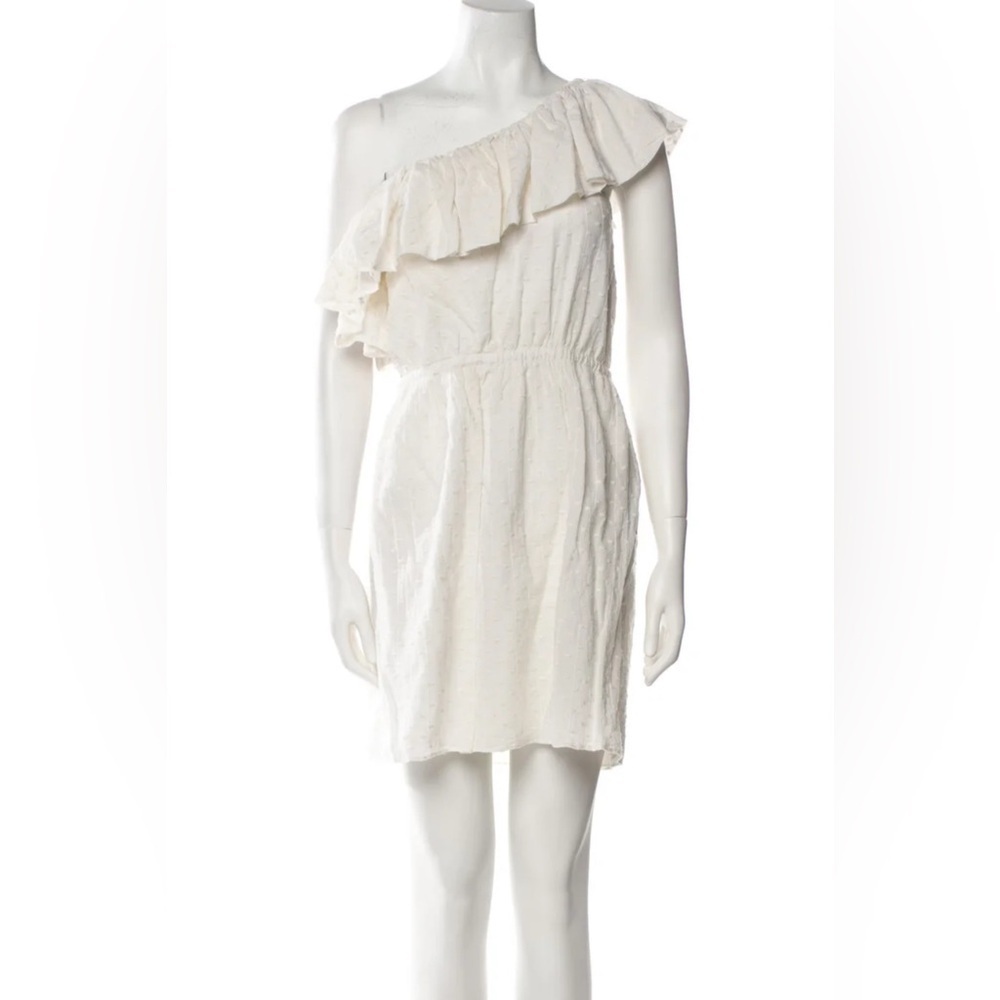 Rebecca Taylor White dress Asymmetrical Ruffled Sundress mini - Picture 3 of 13